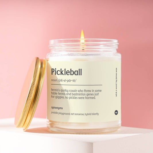 Pickleball Definition Candle