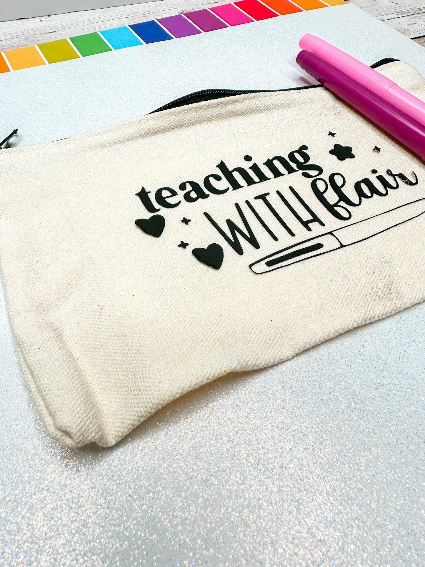 Canvas Teacher Pencil Case