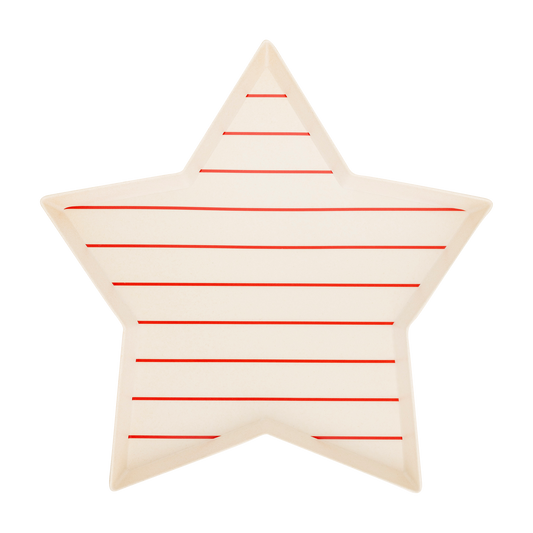 Red Striped Star Tray