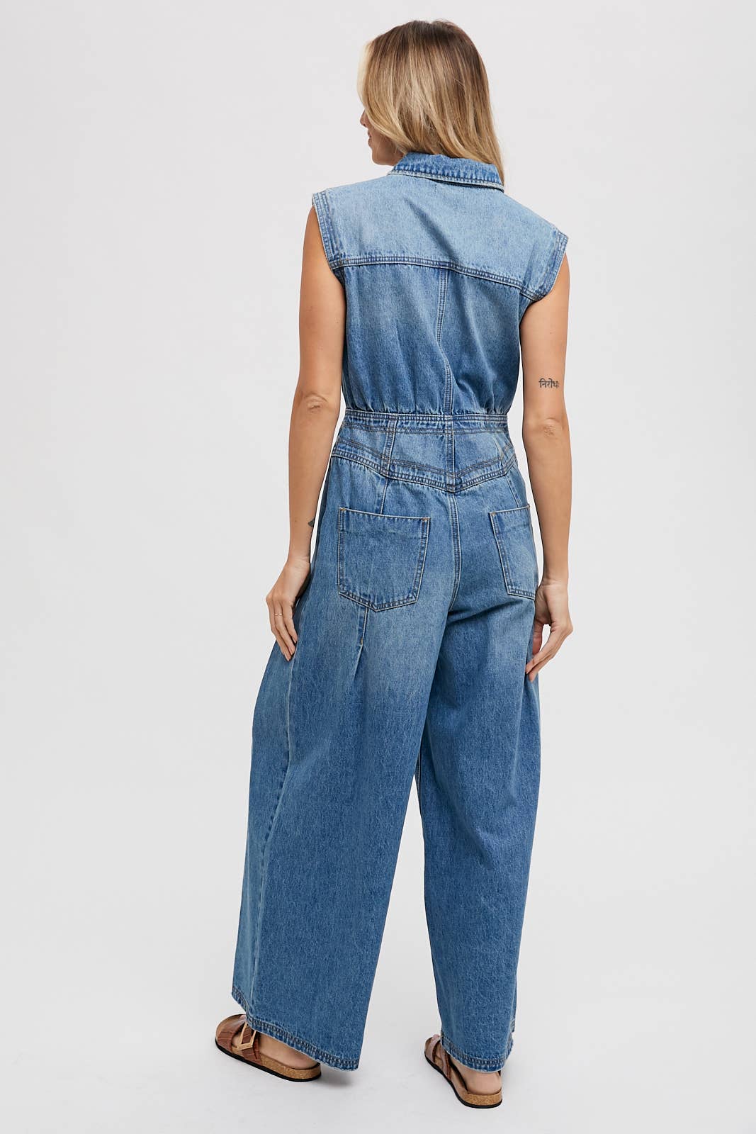 Denim Sleeveless Jumpsuit