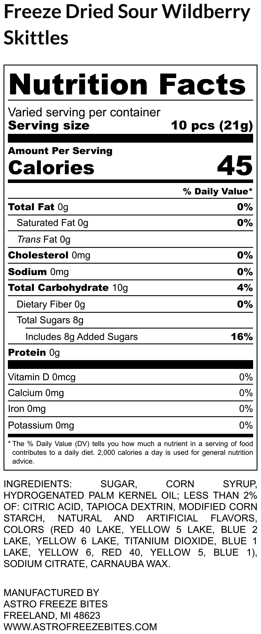 Freeze Dried SOUR Wild Berry Skittles