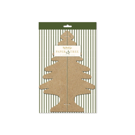 Christmas Memories Kraft Paper Tree Decor