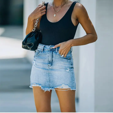 Denim Mini Skirt