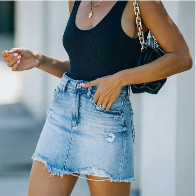 Denim Mini Skirt