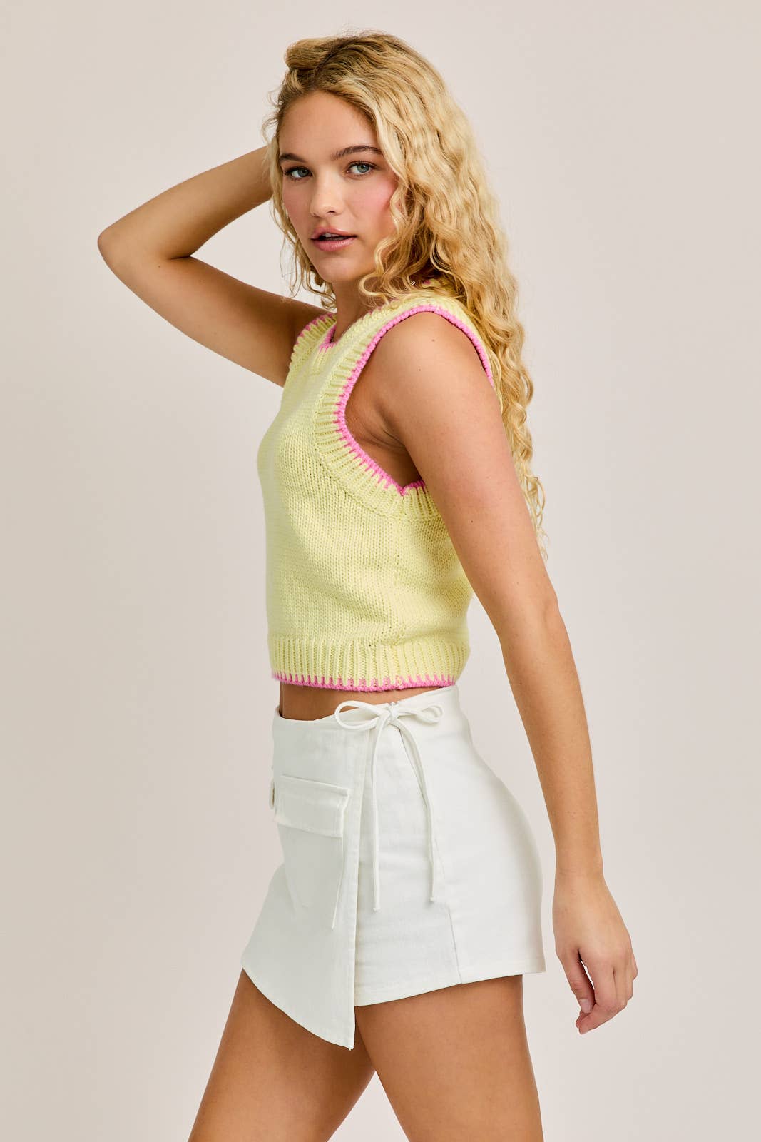 Sleeveless Sweater Top