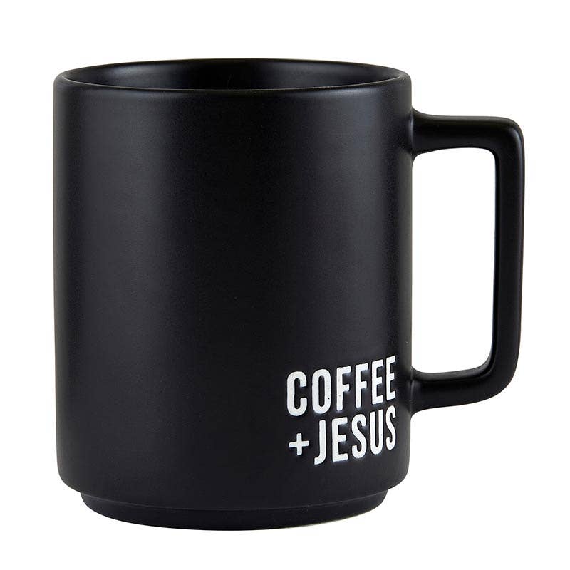 Matte Cafe Mug- Coffee +Jesus