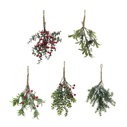 Hanging Faux Evergreen Bunch