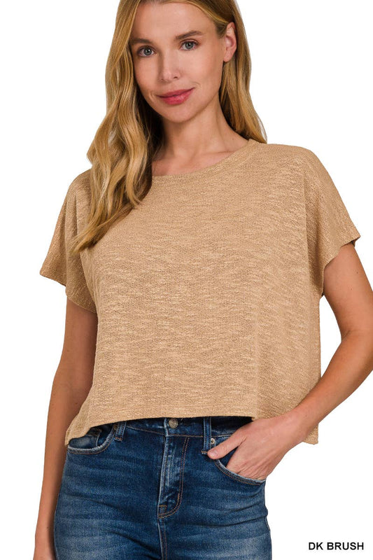 Round Neck Cropped Top