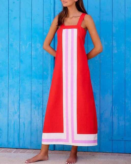 Color blocked Maxi Dress