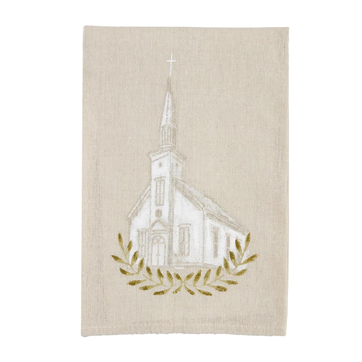 Cross and Church Painted Towels
