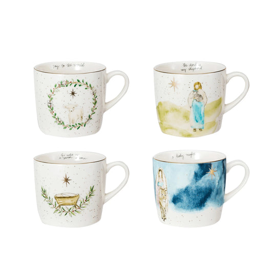 Holy Christmas Stoneware Mugs