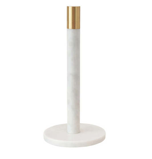 Marble Towel Holder with Brass Top