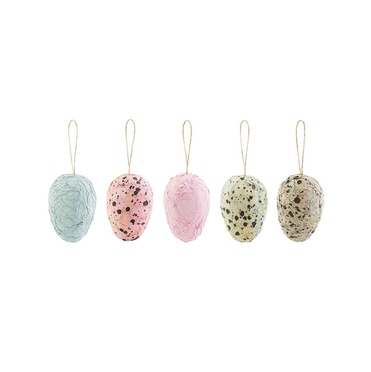 Speckled Paper Mache Eggs