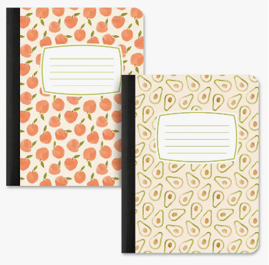 Peaches and Avocados Composition Books