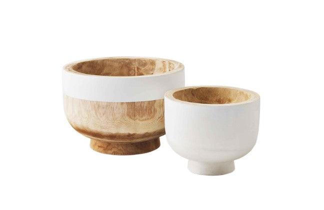 White Two-Tone Bowls