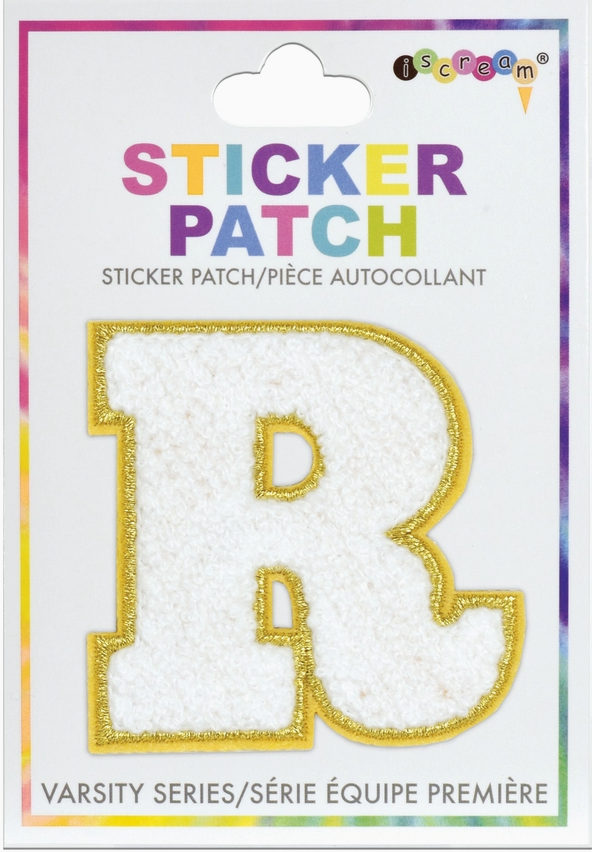 Varsity Letter Sticker Patches White