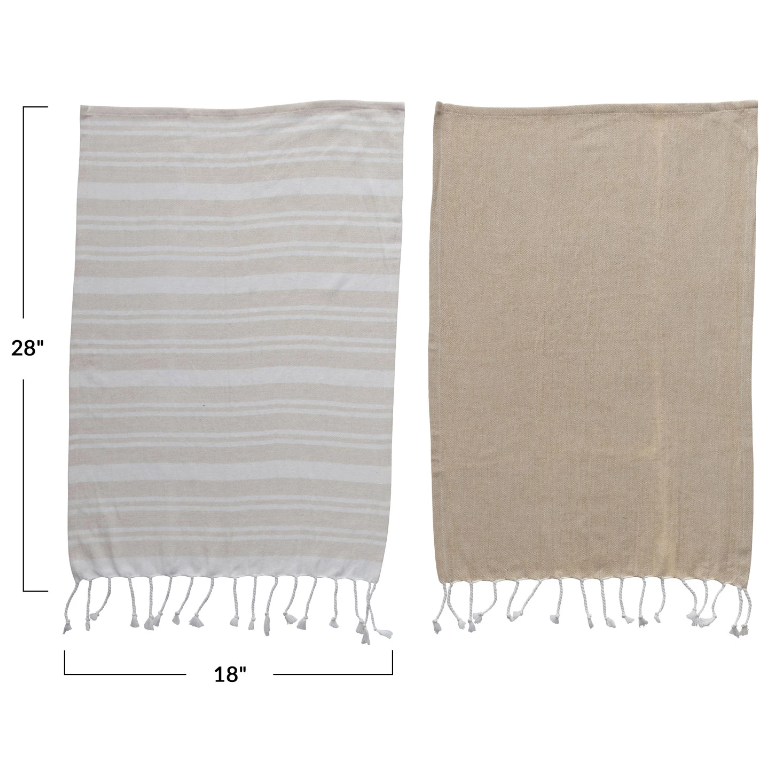 Natural Cotton Haman Tea Towel Set