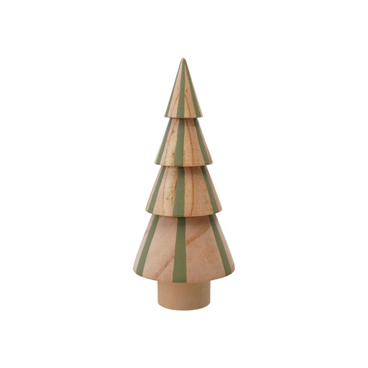 Wood Tree with Stripes