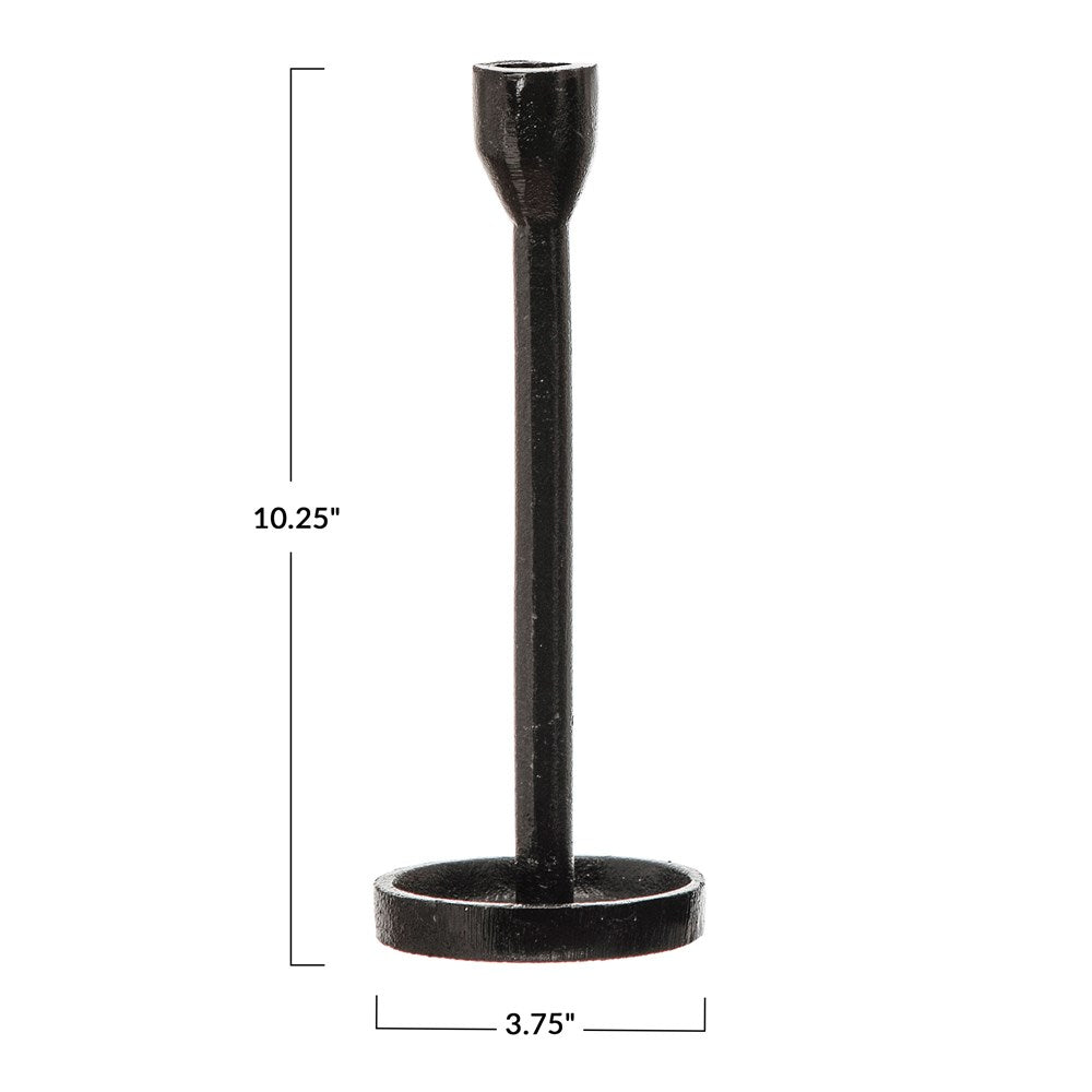 Black Cast Iron Taper Holder Collection
