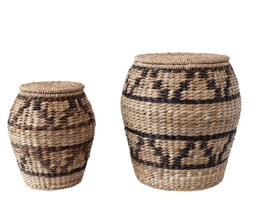 Abaca Lidded Baskets