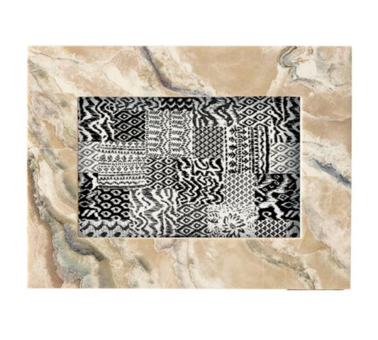 green marble picture frame