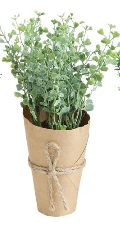 Artificial Plant In Paper Wrapped Pot