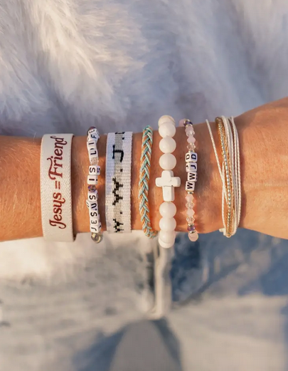 Jesus is Life Letter Bracelet