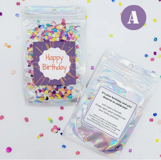 Happy Birthday Indiviual Confetti Packs Retro Vibe