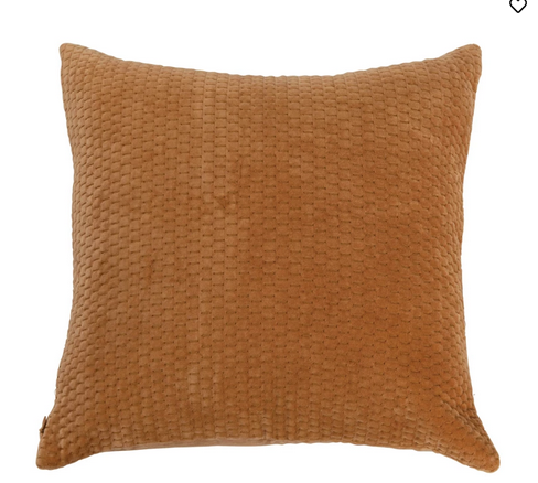 Quilted Cotton Velvet Pillow
