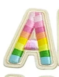 Rainbow Chenille Letters Self-Adhesive Colorful Patch