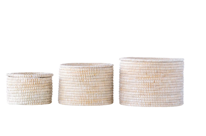 Seagrass Basket + Lid Collection