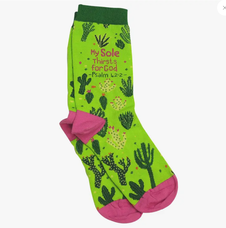 Bless My Soul Cactus Socks