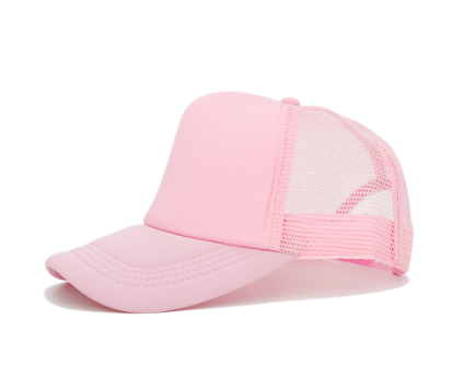 pink trucker hat