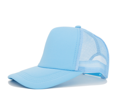 light blue trucker hat