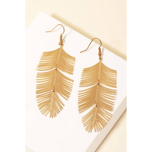 Feathered Drop Earrings