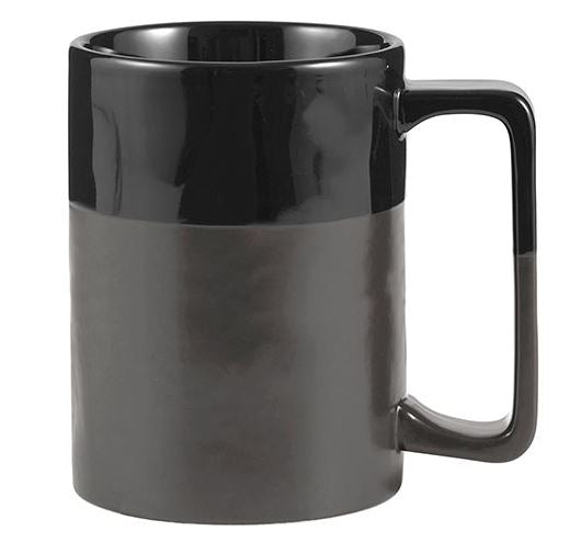 matte and glossy black mug