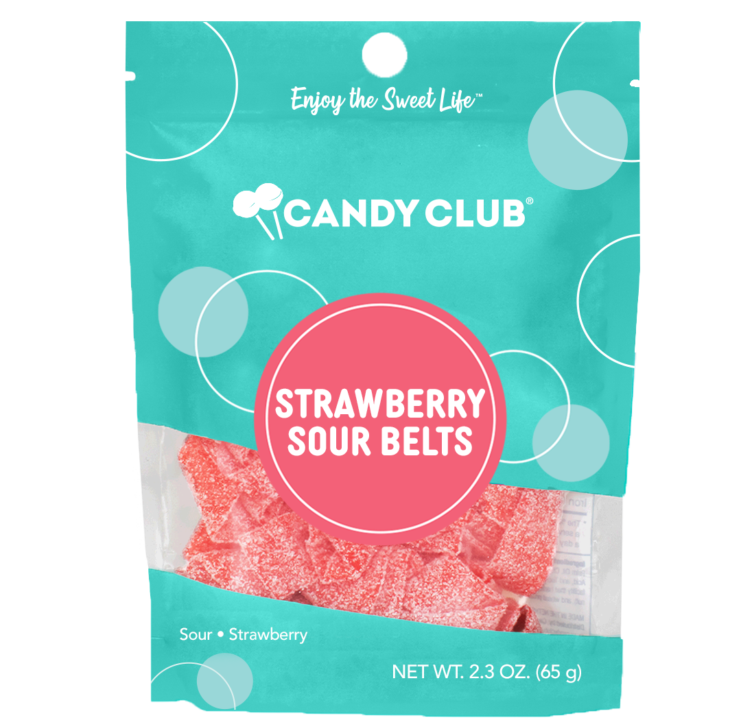 Strawberry Sour Belt Candies - Candy Bag