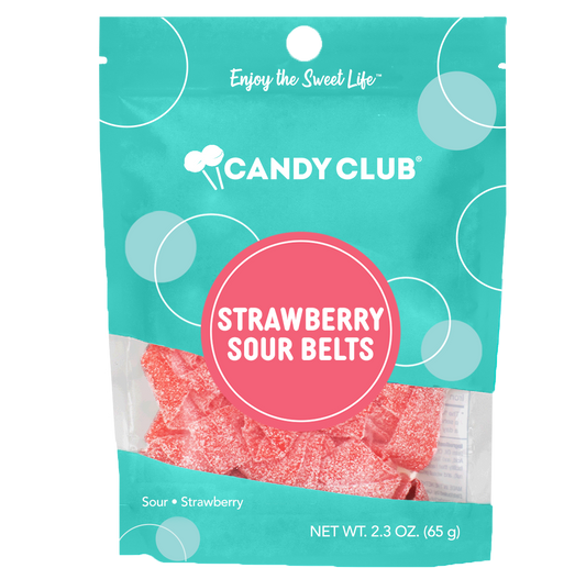 Strawberry Sour Belt Candies - Candy Bag