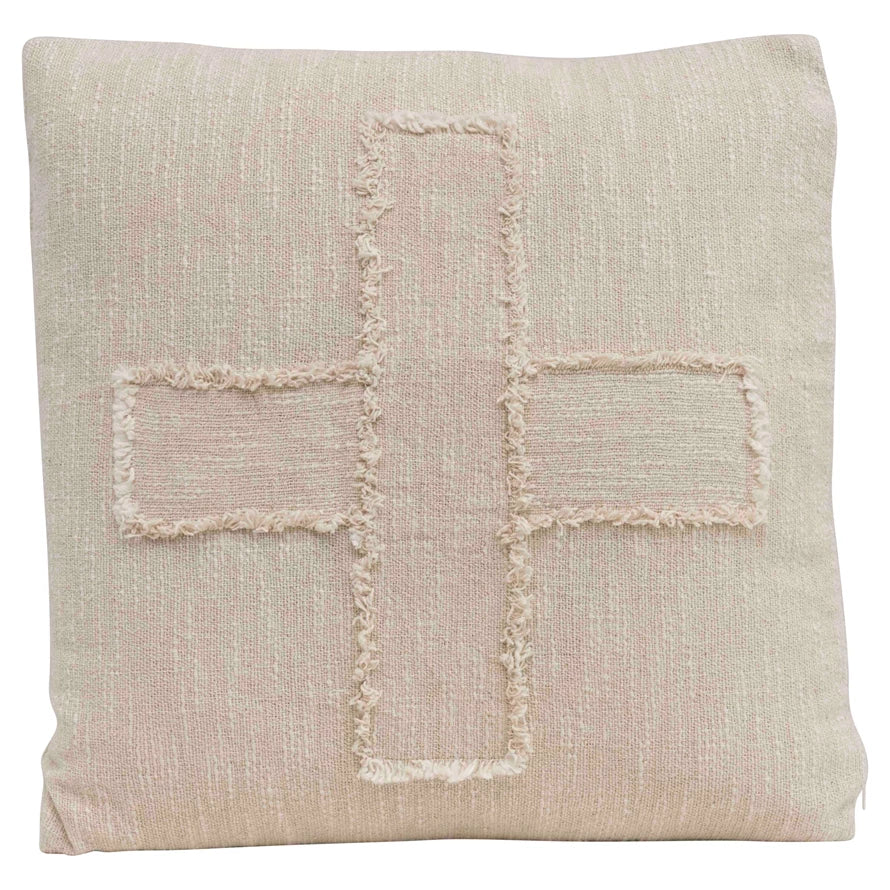 Cream Cross Pillow