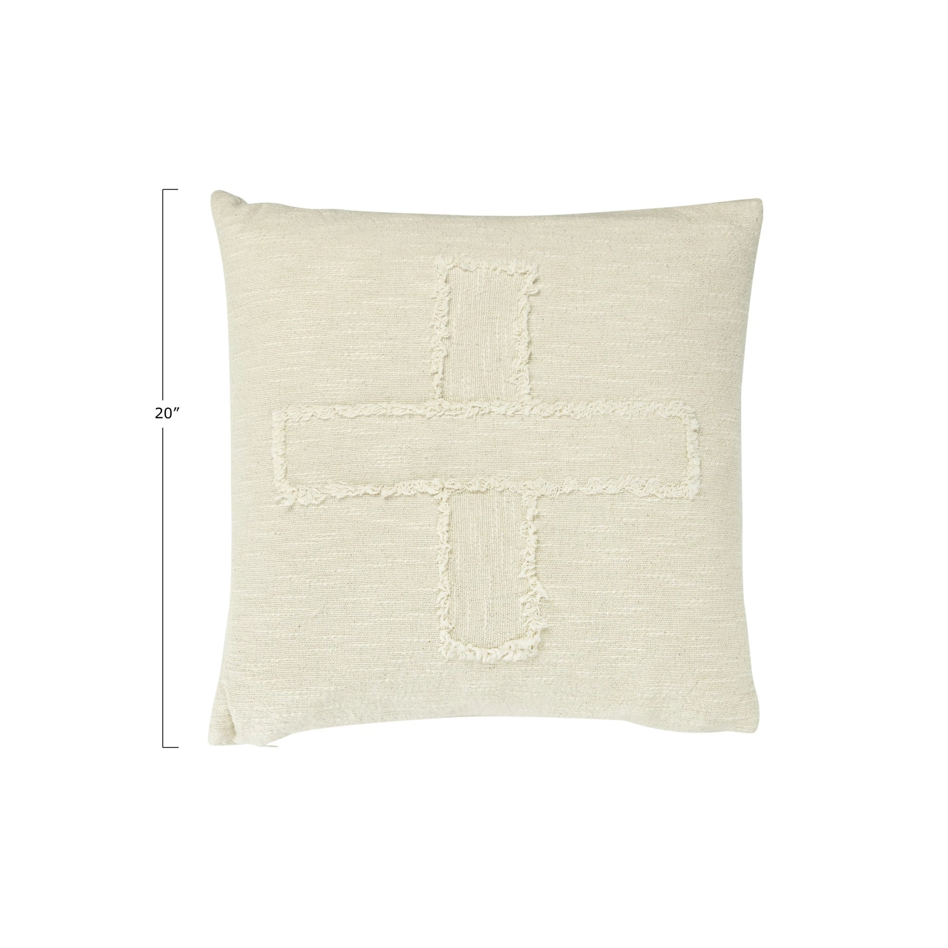 Cream Cross Pillow
