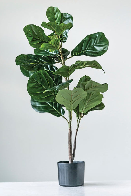 Fiddle leaf fig, fake tree, table tree