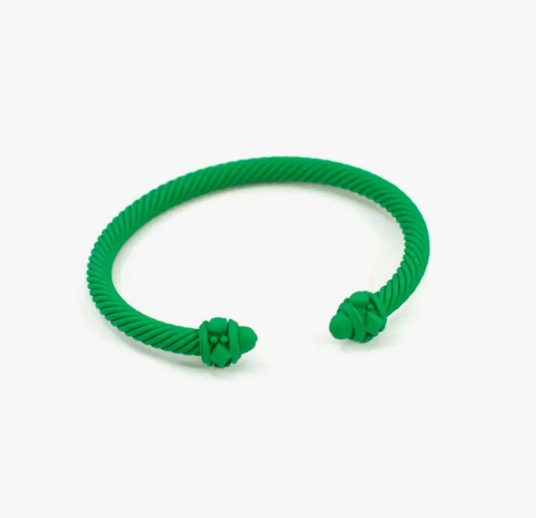 matte green cuff bracelet