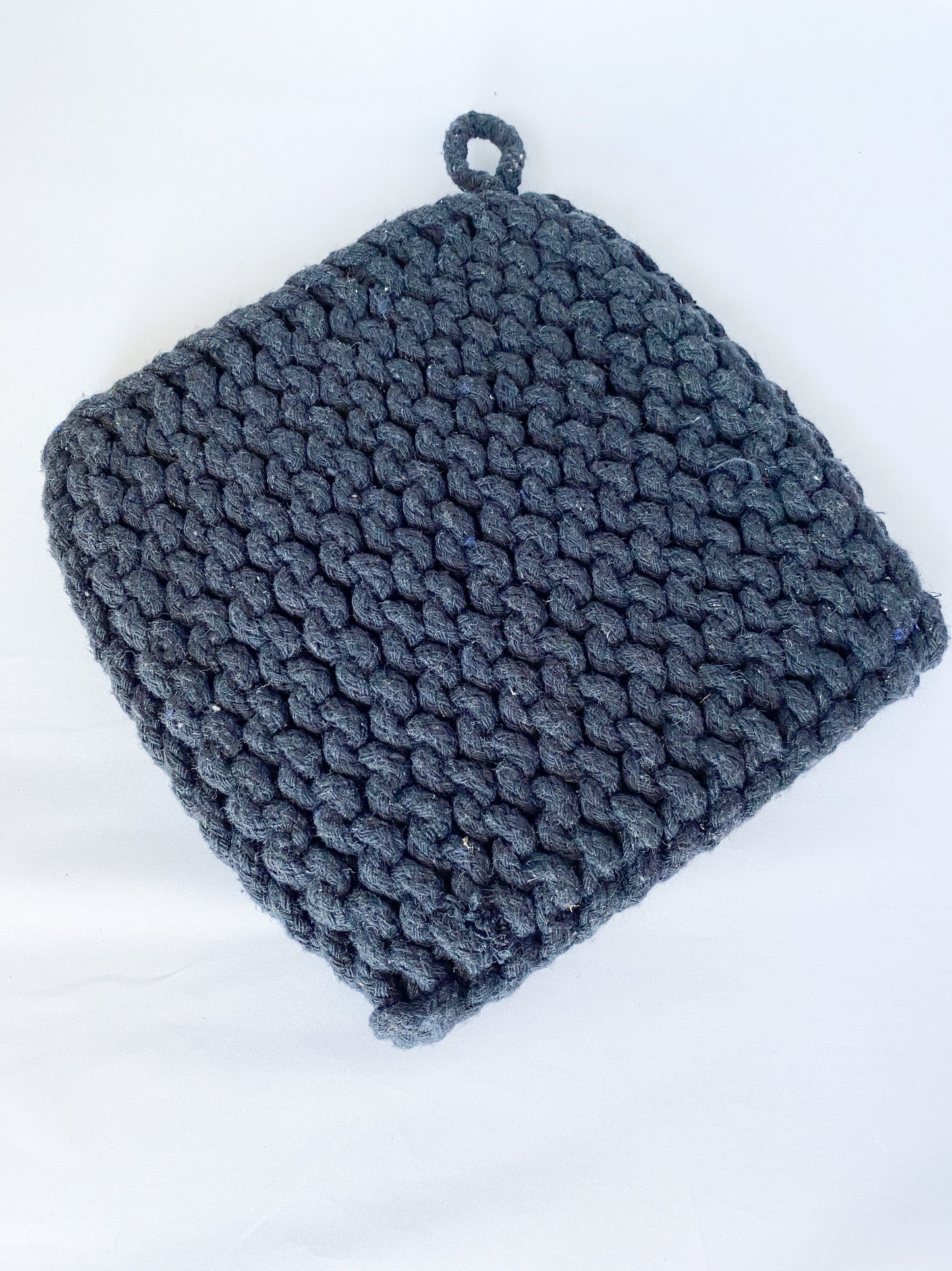 Crochet blue trivet