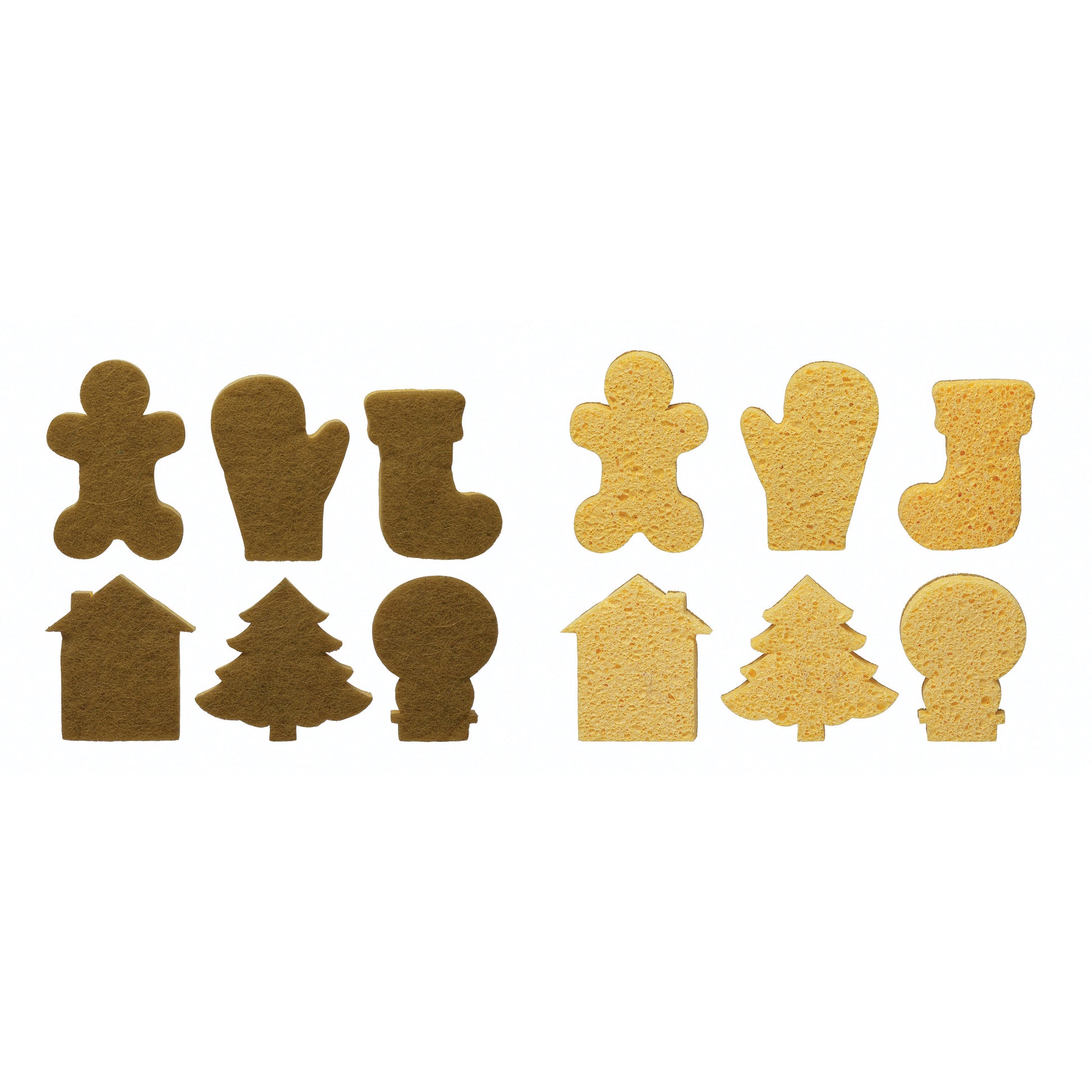 Sisal & Cellulose Holiday Icon Shaped Sponges