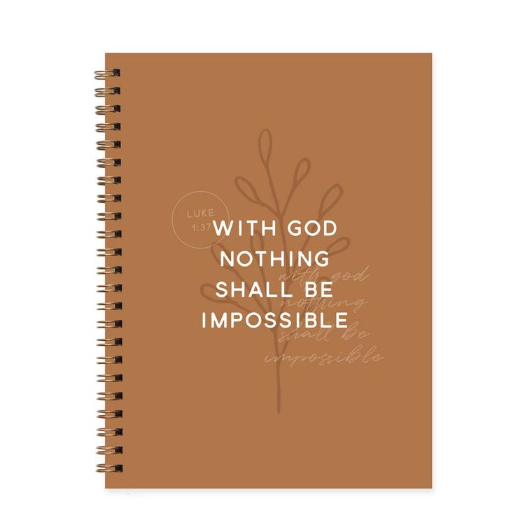with god nothing shall be impossible spiral journal