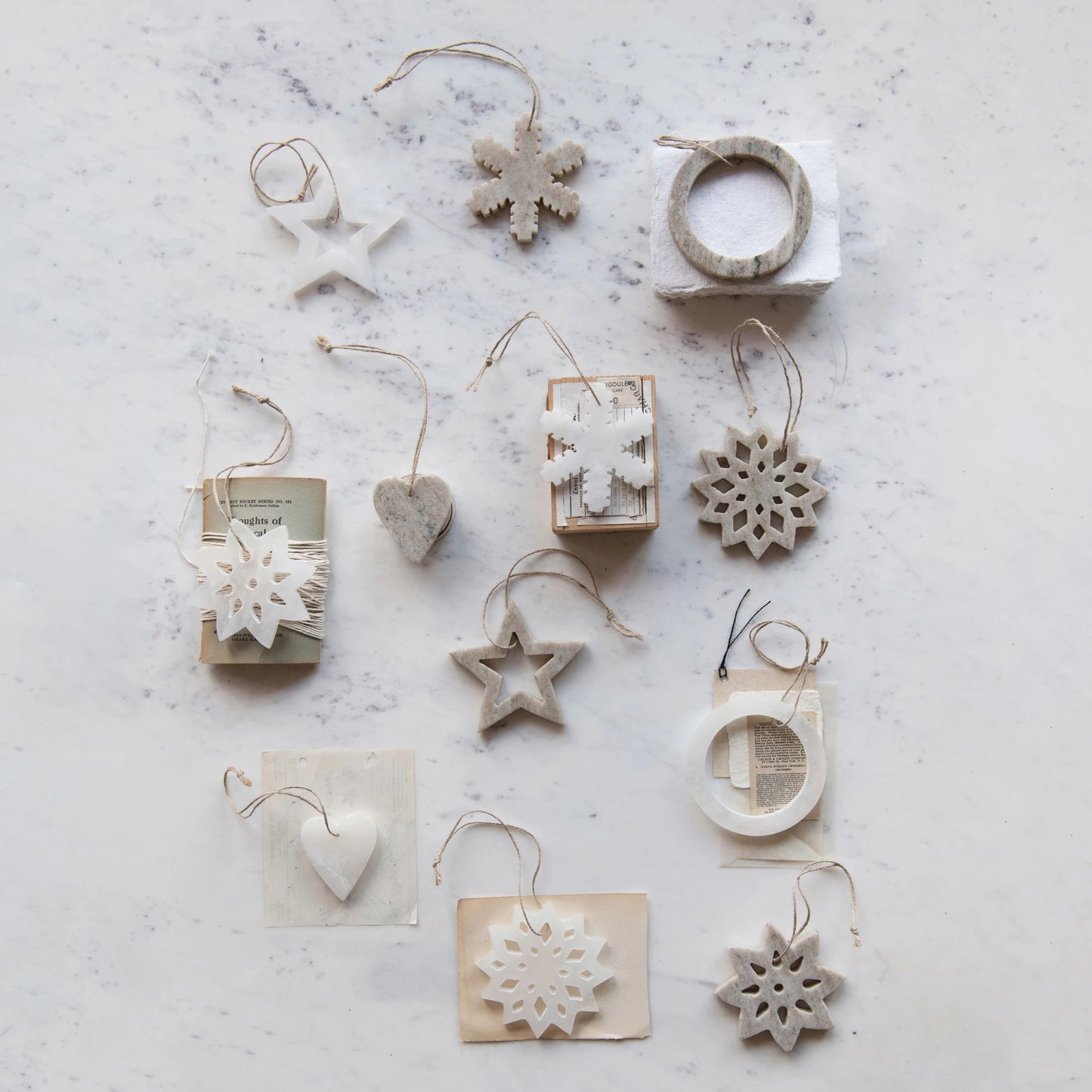 marble and alabaster ornaments