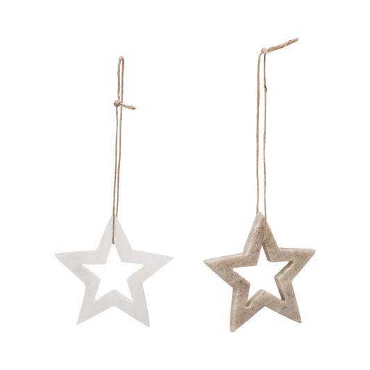 marble and alabaster star ornaments