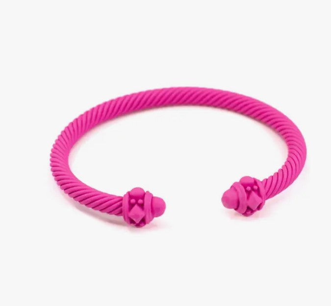 matte fuchsia cuff bracelet