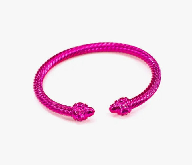 metallic pink cuff bracelet