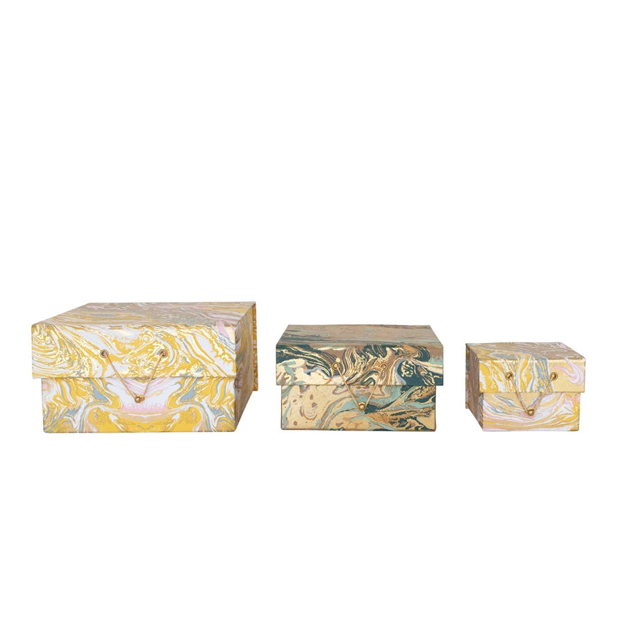 paper marble gift boxes